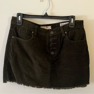 Corduroy mini skirt